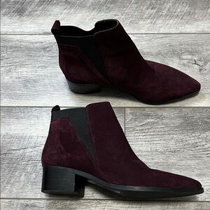 Marc Fisher Deep Burgundy Ankle Booties